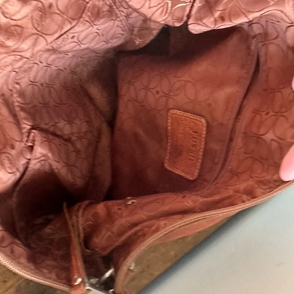 FOSSIL Leather Patchwork Shoulder Bag Crossbody Hobo Handbag Purse VINTAGE - Picture 12 of 15